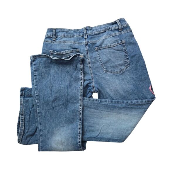 M Jeans Classic Bootcut Flare Jeans Size 12 Medium Wash Stretch Denim - Picture 4 of 5